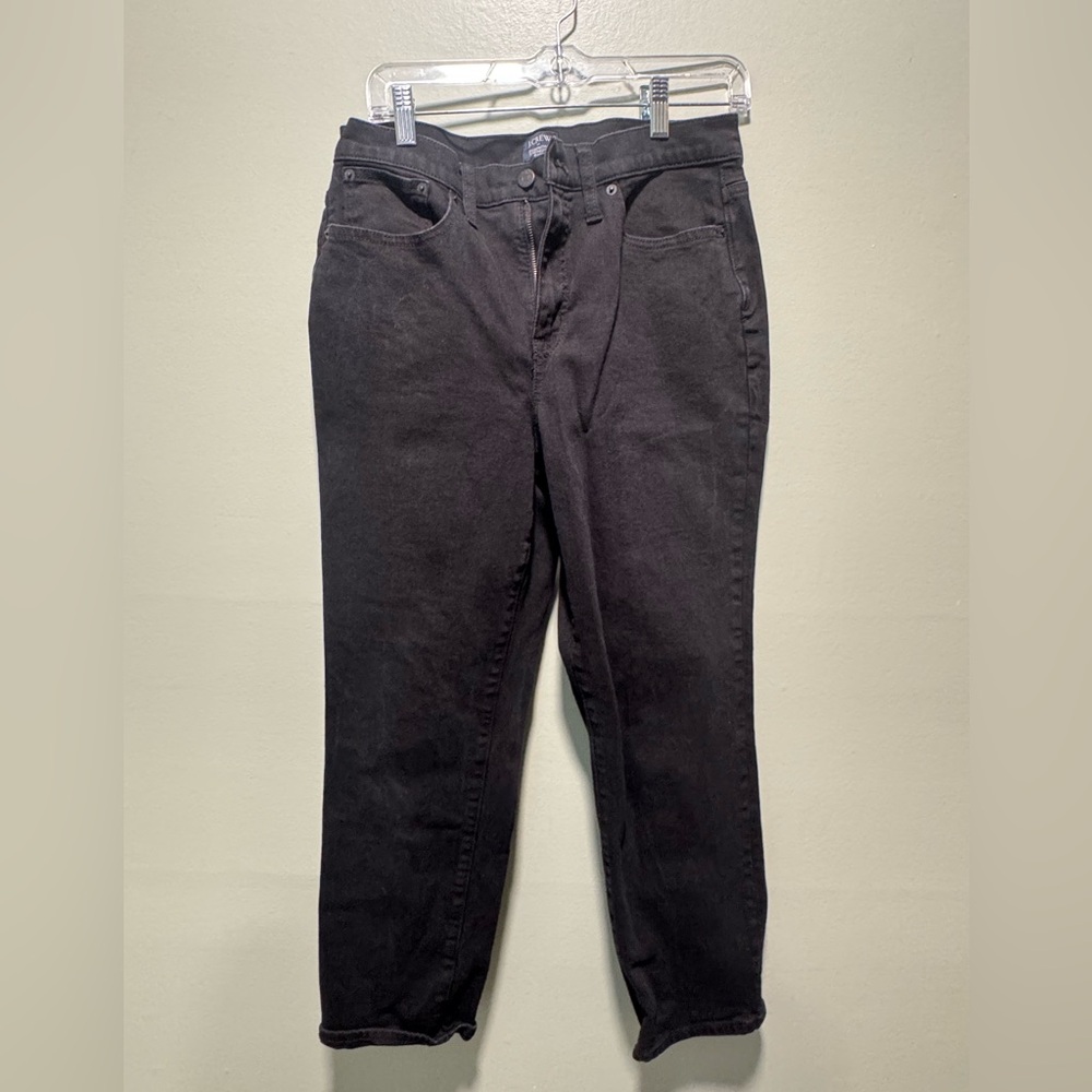 J. Crew Essential Straight Black Jeans